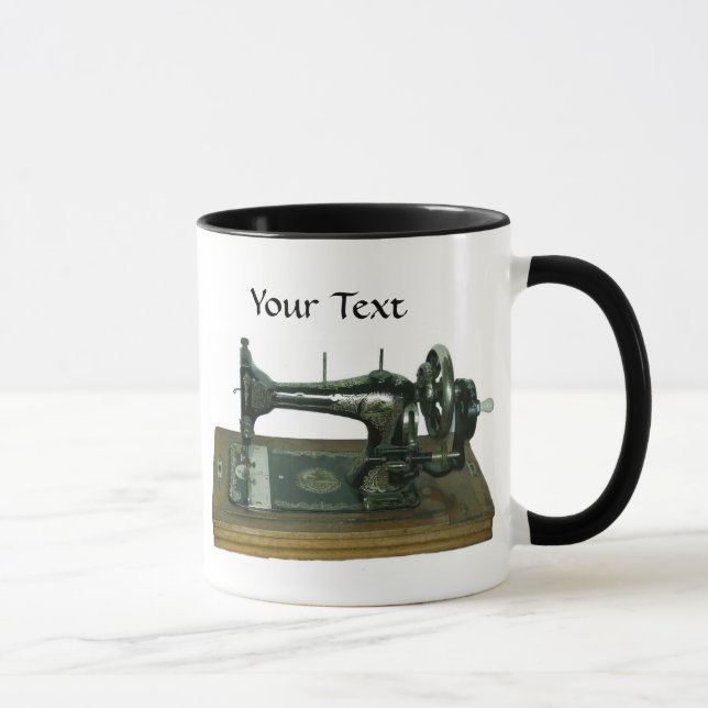 Tasse Machine à coudre vintage avec le texte (Droite)