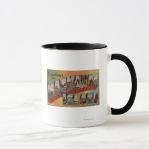 Tasse Mackinac, Michigan - Scènes de grandes lettres