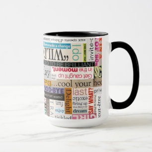 Tasse Magazine Imprimer la typographie de la phrase Coff