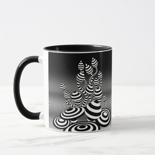 Tasse Magic Pilze geometrische Combo Design (Links)