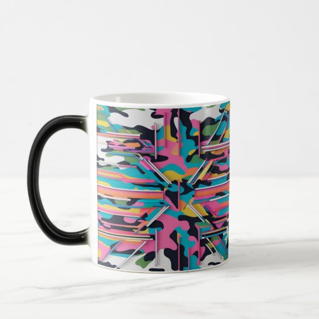 Tasse Magique à Camouflage Néon Pastel Changeant d (Gauche)