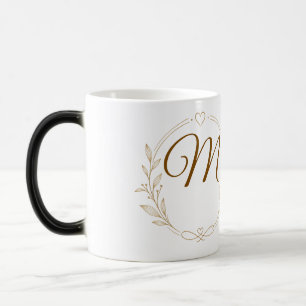 Tasse Magique à Monogramme Doré et Nom Personnalis