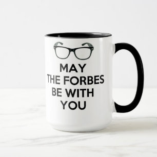 Tasse Mai Forbes soit avec vous noir et blanc