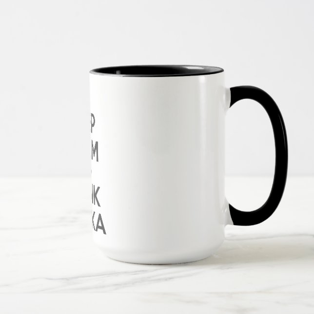 Tasse Maintenez vodka calme et de boissons (Droite)