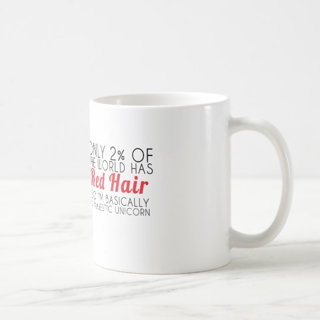 Tasse majestueuse des textes de licorne de cheveux (Droite)