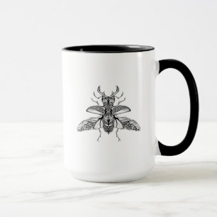 Tasse Mâle-Scarabée psychédélique inspiré