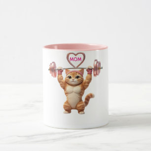 Tasse Maman Chat Gym Drôle – Cadeau de Fête des Mè