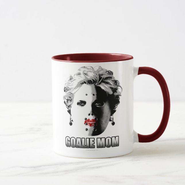 Tasse Maman de gardien de but d'hockey (Droite)