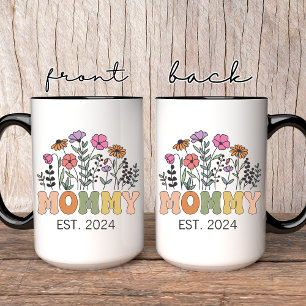 Tasse Maman Fleur Sauvage, Cadeau Floral Personnal