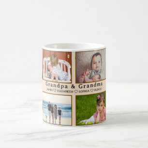 Tasse Mamie & Papy – 8 Photos & Noms Personnalisés