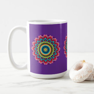 Tasse Mandala Arc-en-ciel Coloré