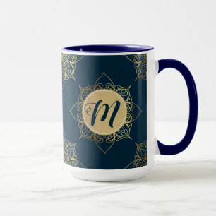Tasse Mandala Gold Damask Patte & Monogramme