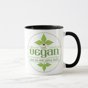 Tasse Mangez le végétalien et personne obtient le mal