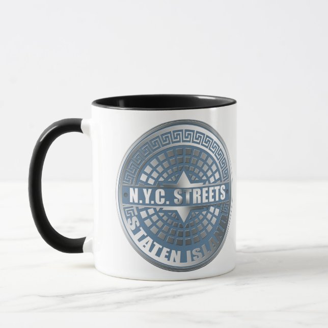Tasse Manhole Staten Island Blue (Gauche)