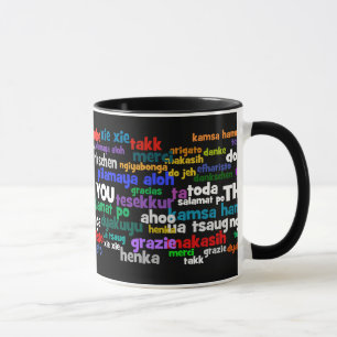 Tasse Manières multiples de dire le Merci dans beaucoup