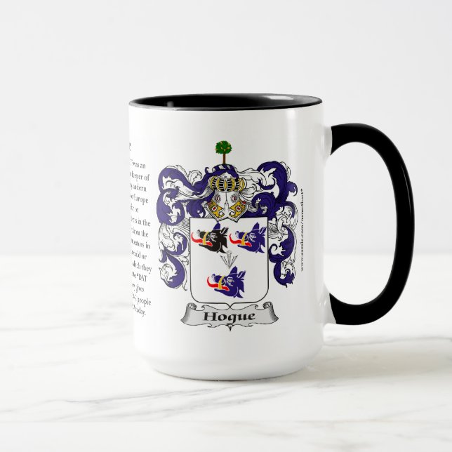 Tasse Manteau de famille de Hogue des bras (Droite)