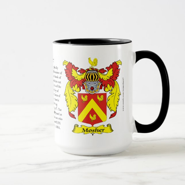 Tasse Manteau de famille de Mosher des bras (Droite)