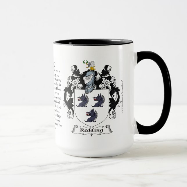 Tasse Manteau de famille de Redding des bras (Droite)