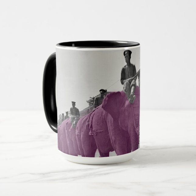 Tasse Marche de l'éléphant violet 1920's Circus Parade (Devant gauche)