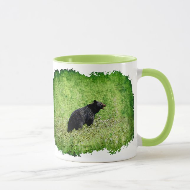 Tasse Marche de l'ours noir dans l'art de l'herbe (Droite)