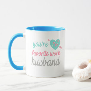 Tasse Mari rose bleu de travail d'amour - thé de café