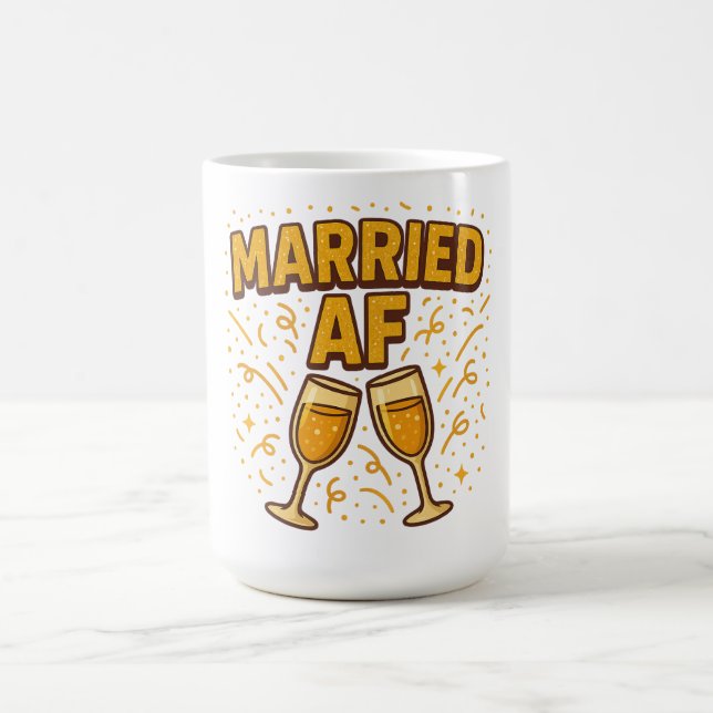 Tasse Marié(e) à fond – Cadeau drôle pour jeunes m (Centre)
