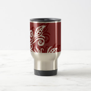 tasse marron rouge de conception moderne de