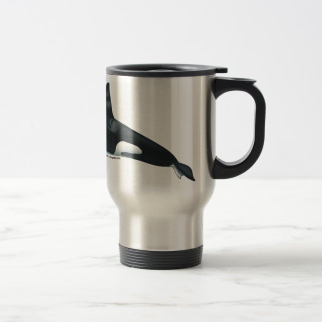 Tasse masculine de voyage d'épaulard (Droit)