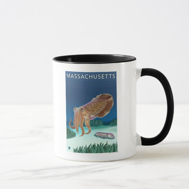 Tasse MassachusettsScène de seiche (Droite)