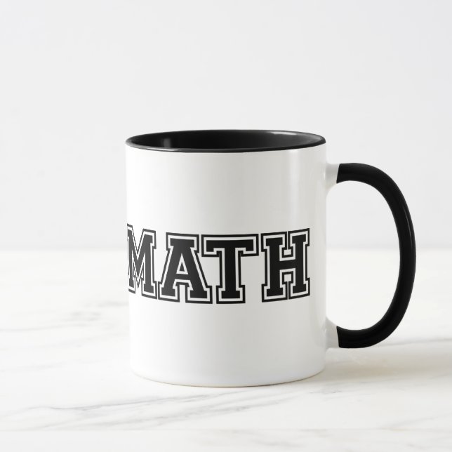 Tasse Maths d'équipe blanche et noire (Droite)
