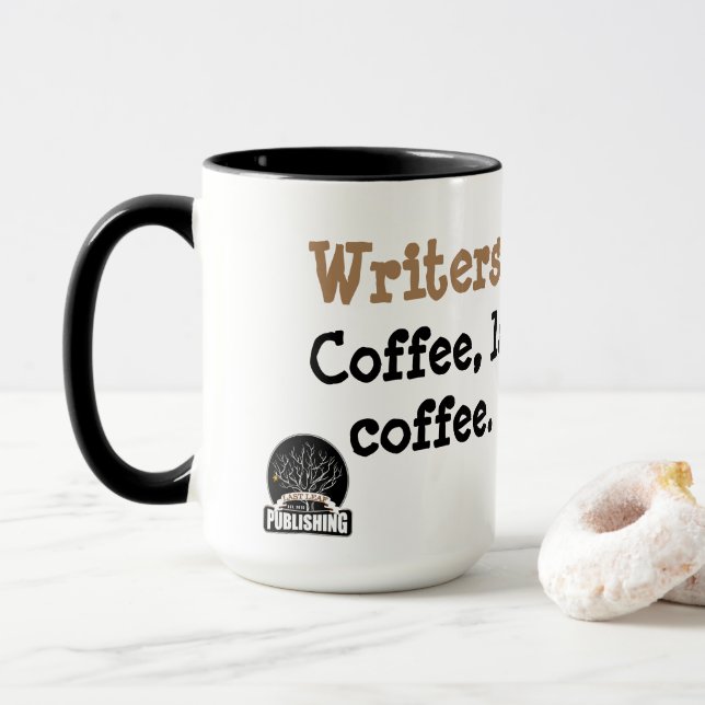 Tasse - matin d'auteurs : Café, ordinateur (Avec donut)