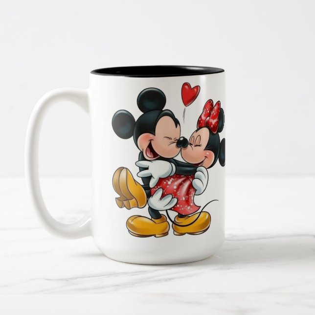 Tasse-Maus-Liebe Zweifarbige Tasse (Links)