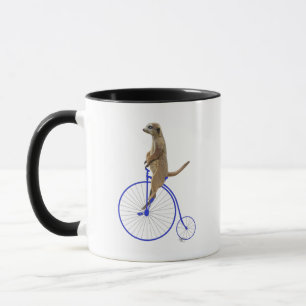 Tasse Meerkat Sur Blue Penny Farthing