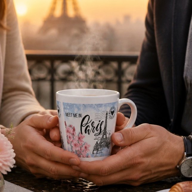 Tasse Meet Me in Paris Latte (Créateur téléchargé)