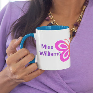 Tasse Meilleur Bouton d'enseignant sur mesure