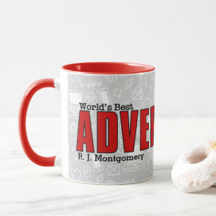 Tasse Meilleur cadre publicitaire du monde drôle avec no