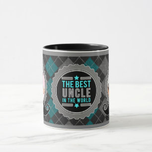 Tasse Meilleur oncle du monde en Jacquard vert Turquoise