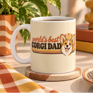 Tasse Meilleur Papa Corgi du Monde Papa Chien Co