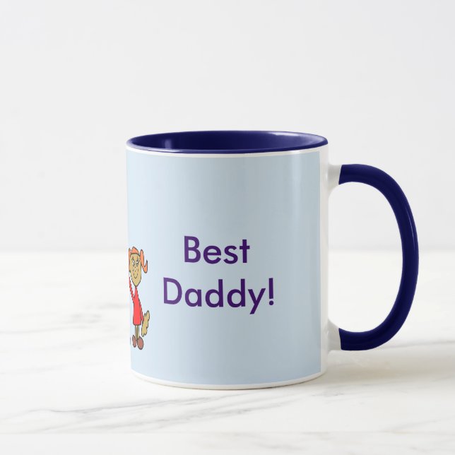 Tasse Meilleur papa Fête des pères Père fille dessin (Droite)