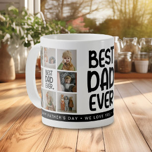 Tasse 'MEILLEUR PÈRE JAMAIS' 8 Photo Moderne Amusa