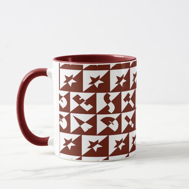 Tasse Meilleur texte sauvage papa en rouge (Gauche)