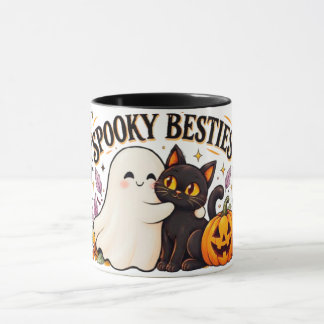 Tasse Meilleures Copines Fantômes et Chat Noir
