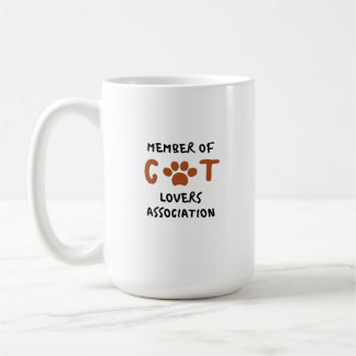 Tasse membre de l'association d'amour de chat