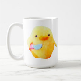 Tasse Mème de Canard Drôle avec Couteau pour les A