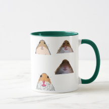 Tasse Mème Drôle de Hamster qui Regarde Fixement S