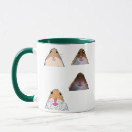 Tasse Mème Drôle de Hamster qui Regarde Fixement S