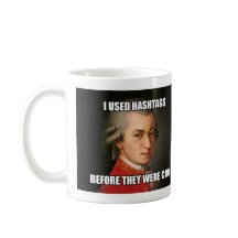 Tasse: "Meme" - Mozart Hashtags