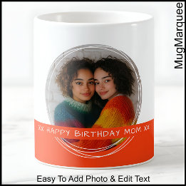 Tasse mémoire personnalisée avec photo et message
