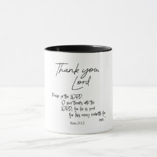 Tasse Merci Lord Citation avec Verse Bible