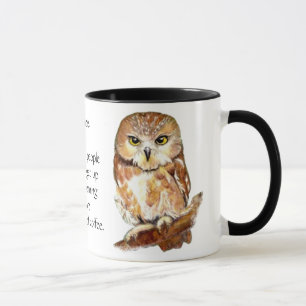 Tasse Mère Drôle Avant Citation De Café, Chouette